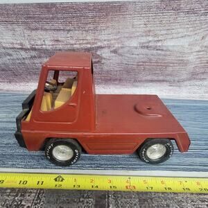 Vintage Nylint Pressed Steel cabover semi parts/repair missing windshield red
